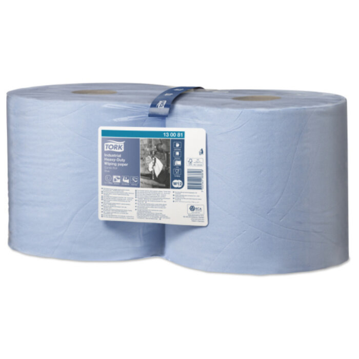 Tork Tork Industrial Heavy-Duty Combi Rol Poetspapier 3-laags Blauw W1/W2
