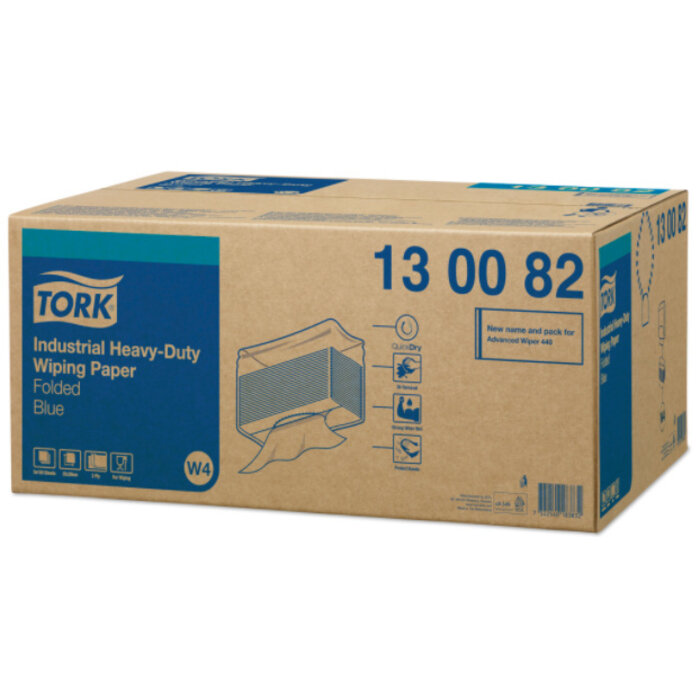 Tork Tork Industrial Heavy-Duty Gevouwen Poetspapier 3-laags Blauw W4