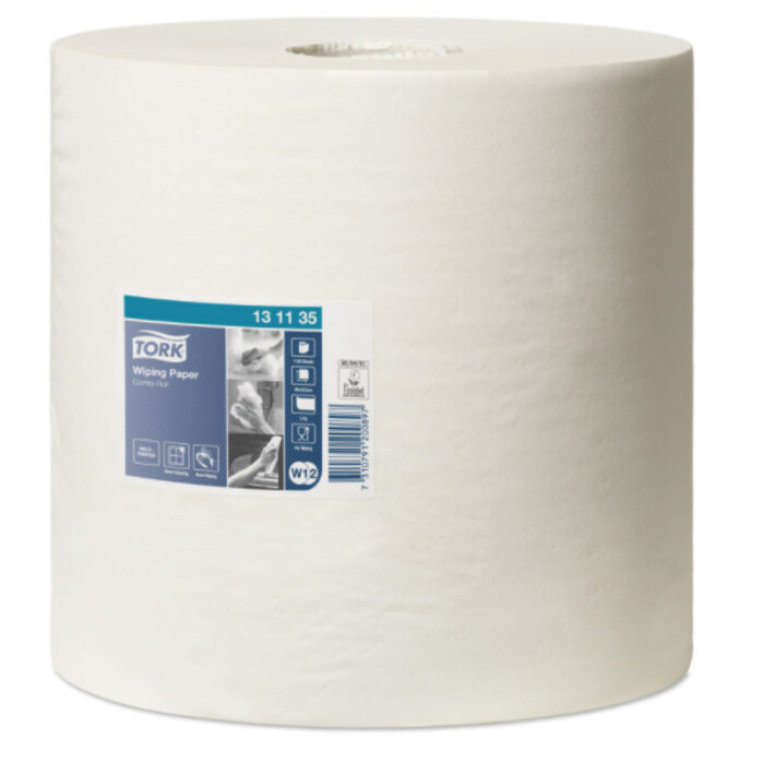 Tork Tork Wiping Combi Rol Poetspapier 1-laags W1/W2