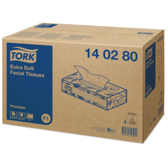 Tork Tork Extra Zachte Facial Tissues 2-laags Wit F1 Premium