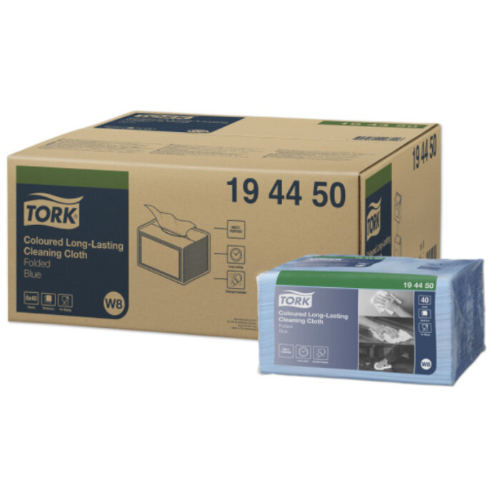 Tork Tork Long Lasting Gevouwen Reinigingsdoek Blauw W8