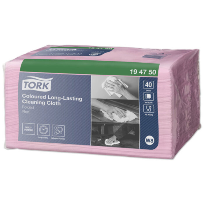 Tork Tork Long Lasting Gevouwen Reinigingsdoek Rood W8