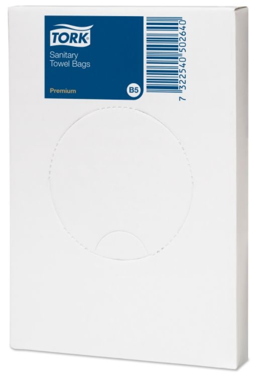 Tork 48x 25 Tork Hygiënezakjes Wit Plastic B5