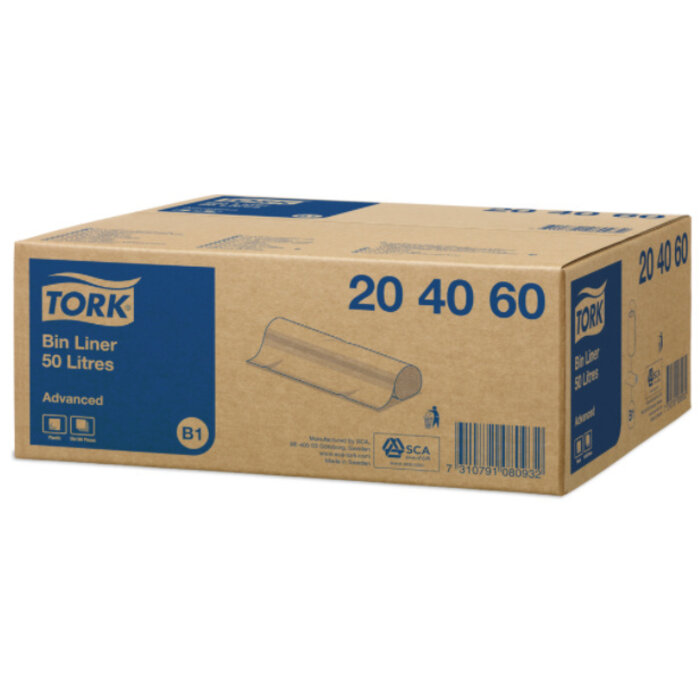 Tork Tork Afvalzak Transparant 50 liter B1