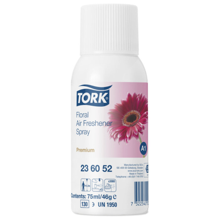 Tork 12x Tork Luchtverfrisser Spray met Bloemengeur A1 Premium