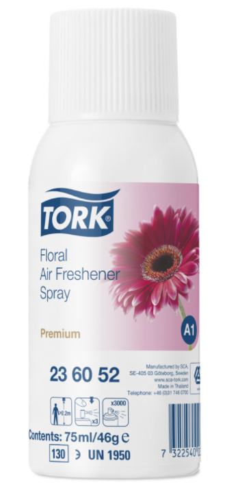 Tork 12x Tork Luchtverfrisser Spray met Bloemengeur A1 Premium