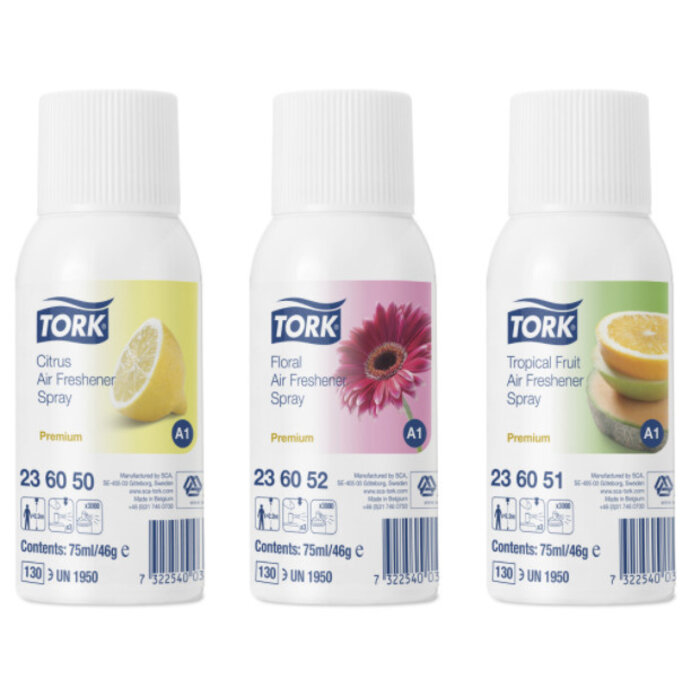 Tork 12x Tork Luchtverfrisser Spray 3 Parfums A1 Premium