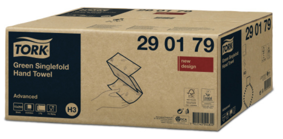 Tork Tork Z-vouw Handdoek 2-laags Groen H3 Advanced