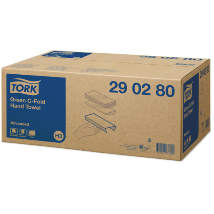 Tork Tork C-vouw Handdoek 2-laags Groen H3 Advanced