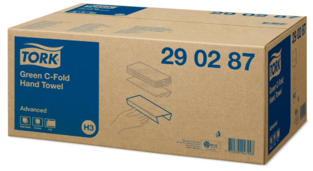 Tork Tork C-vouw Handdoek 2-laags Groen XL H3 Advanced