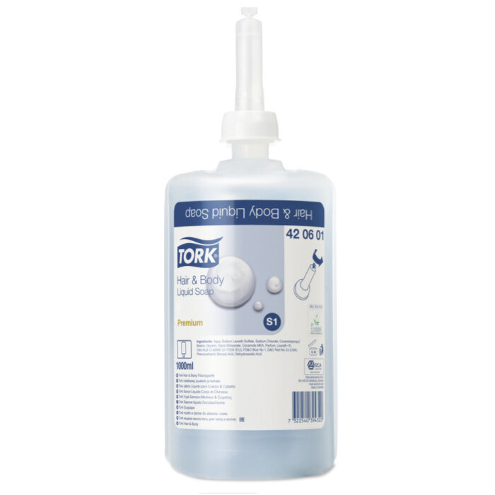 Tork 6x Tork Hair & Body Vloeibare Zeep S1 Premium