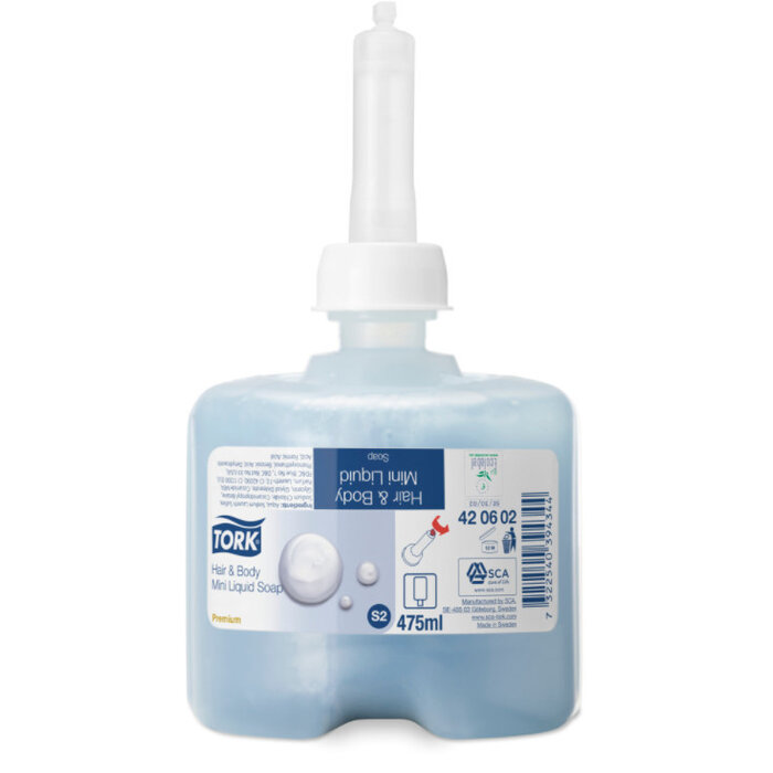Tork 8x Tork Hair & Body Mini Vloeibare Zeep S2 Premium