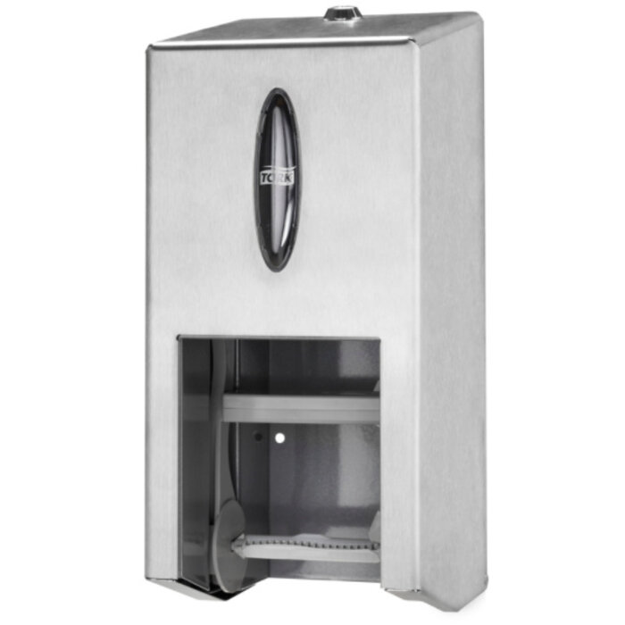 Tork Tork Twin Hulsloos Mid-size Toiletpapier Dispenser RVS T7