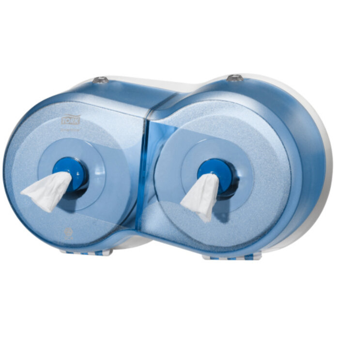 Tork Tork SmartOne® Mini Twin Toiletpapier Dispenser Kunststof Blauw T9