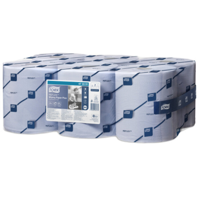 Tork Tork Reflex® Wiping Plus Centerfeed Poetspapier 2-laags Blauw M4