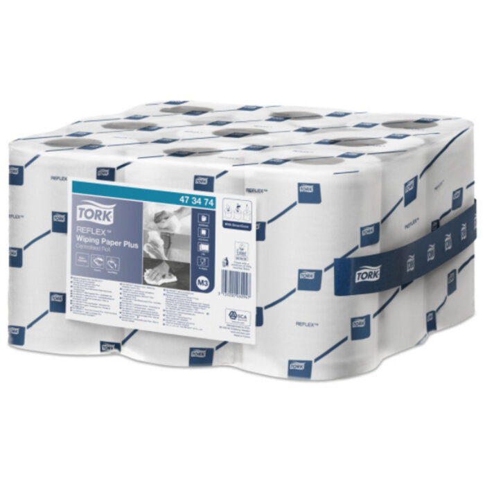 Tork Tork Reflex® Wiping Plus Mini Centerfeed Poetspapier 1-laags M3