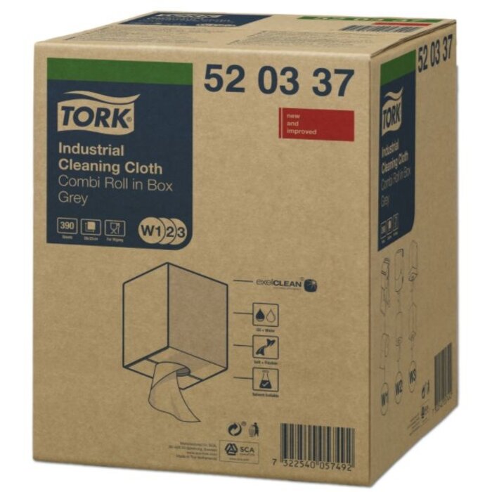 Tork Tork Industrial Reinigingsdoek Grijs W1/W2/W3