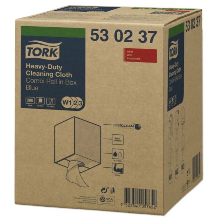 Tork Tork Heavy-Duty Combi Rol Reinigingsdoek Blauw W1/W2/W3