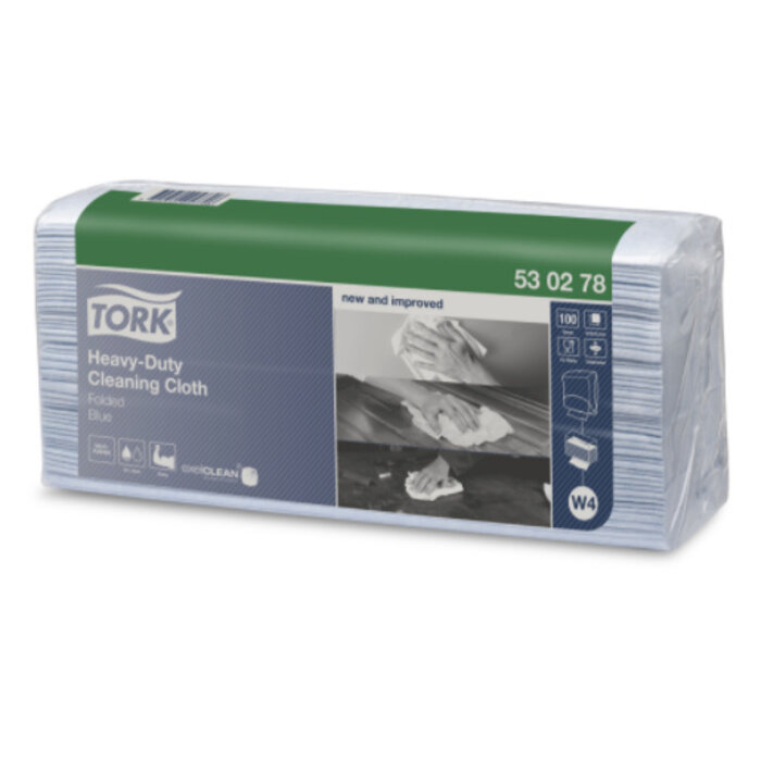 Tork Tork Heavy-Duty Gevouwen Reinigingsdoek Blauw W4