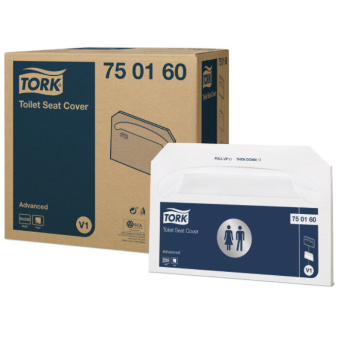 Tork 20x 250 Tork Toiletbril Afdekhoes Wit V1 Advanced