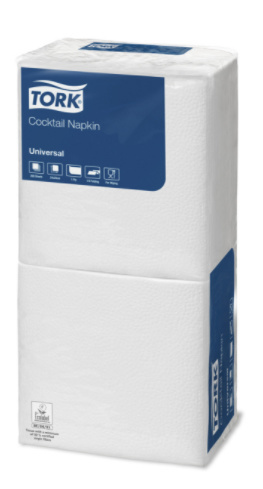 Tork Tork tissue servet 24x24cm 1-laags 1/4-vouw wit 20x200