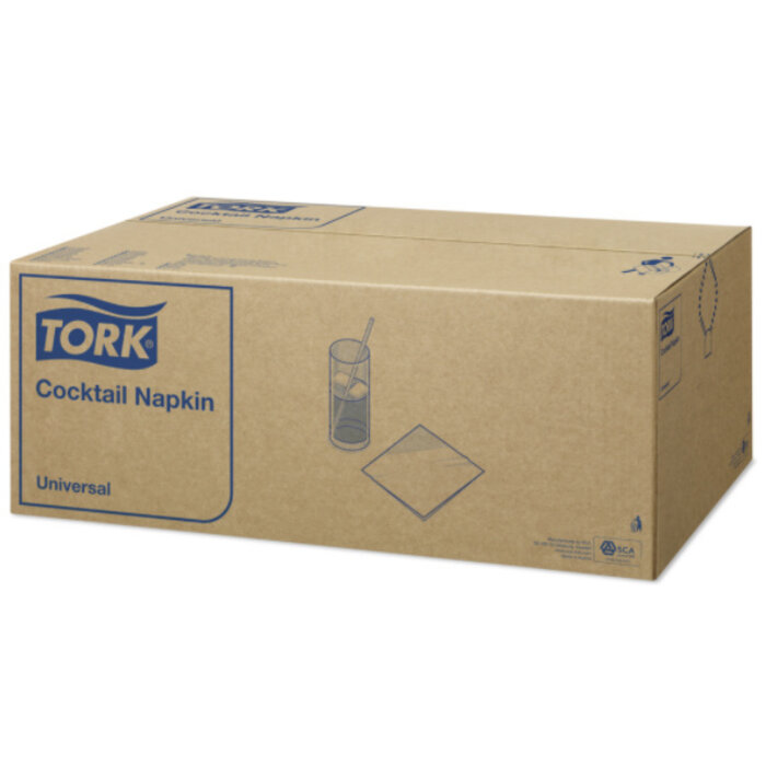 Tork Tork tissue servet 24x24cm 1-laags 1/4-vouw wit 20x200