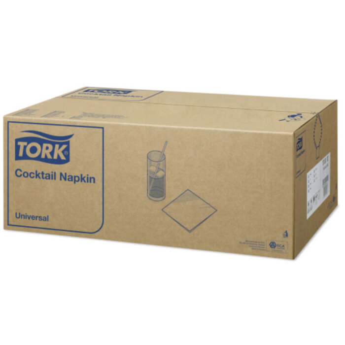 Tork Tork tissue servet 24x24cm 1-laags 1/4-vouw wit 20x200