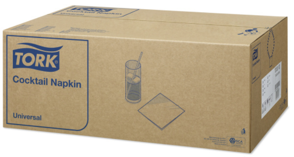 Tork Tork tissue servet 24x24cm 1-laags 1/4-vouw wit 20x200