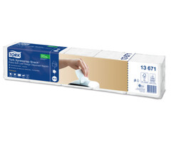 Tork Tork Xpressnap Snack® dispenserservet 21,6x21,6cm 2-laags 1/4-vouw Leaf Design wit 5x100x8