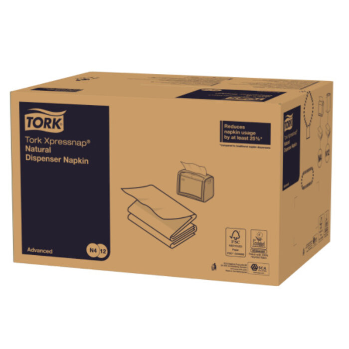 Tork Tork Xpressnap® dispenserservet 21,6x33cm 1-laags 1/4-vouw Natural environmental print
