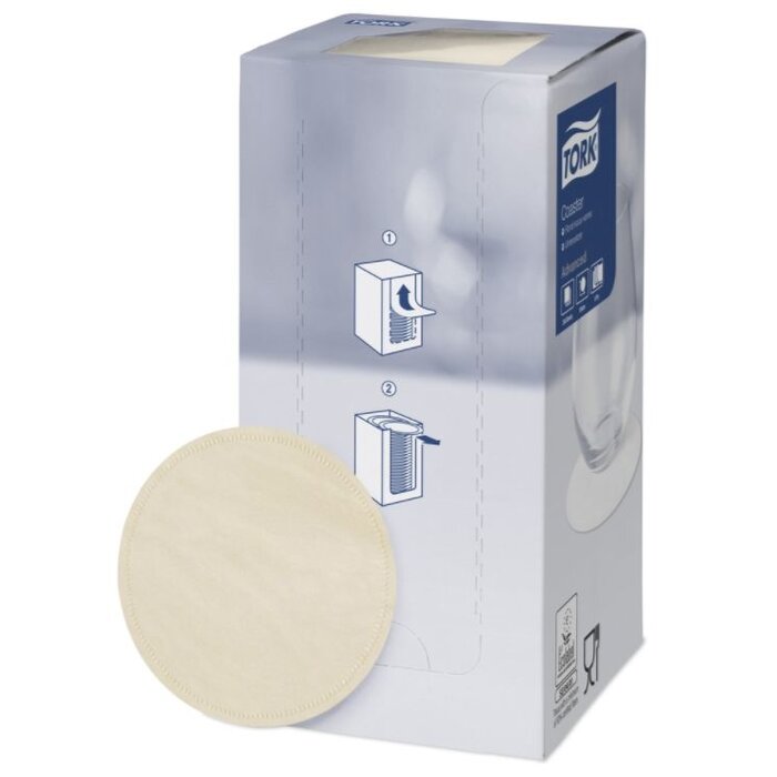 Tork Tork onderzetter 8-laags Ø9cm cream 12x250