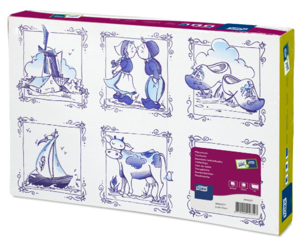 Tork Tork placemat 27x42cm Delft-ware 5x500