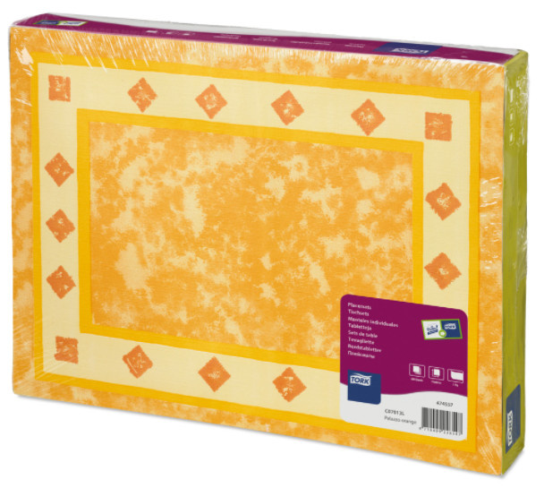 Tork Tork placemat 31x42cm Palazzo Orange 5x500