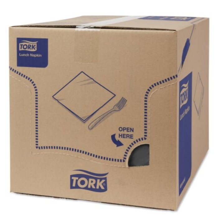Tork Tork tissue servet 33x33cm 2-laags 1/4-vouw zwart 10x200