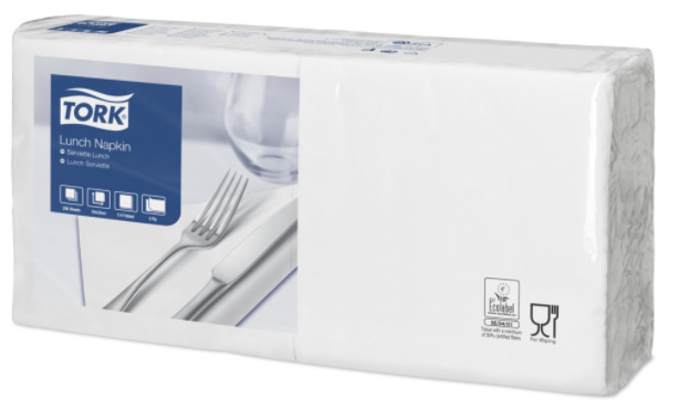 Tork Tork tissue servet 33x33cm 2-laags 1/4-vouw wit 10x200