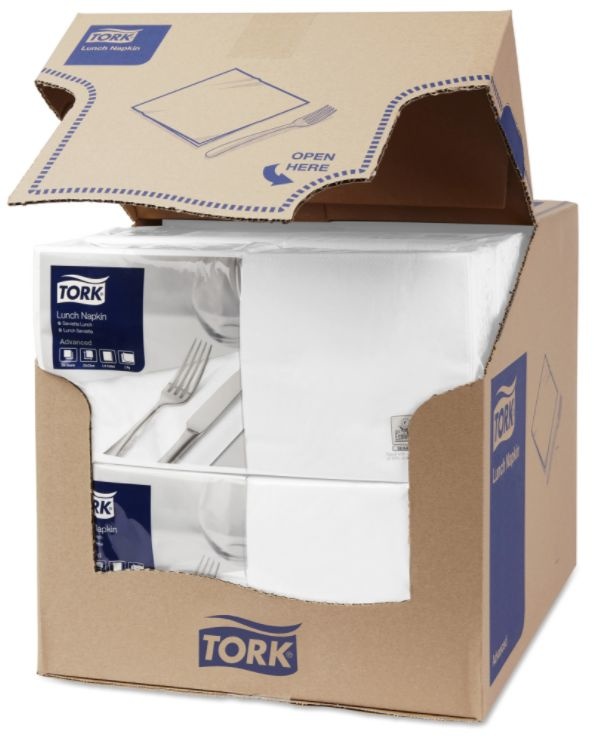 Tork Tork tissue servet 33x33cm 2-laags 1/4-vouw wit 10x200