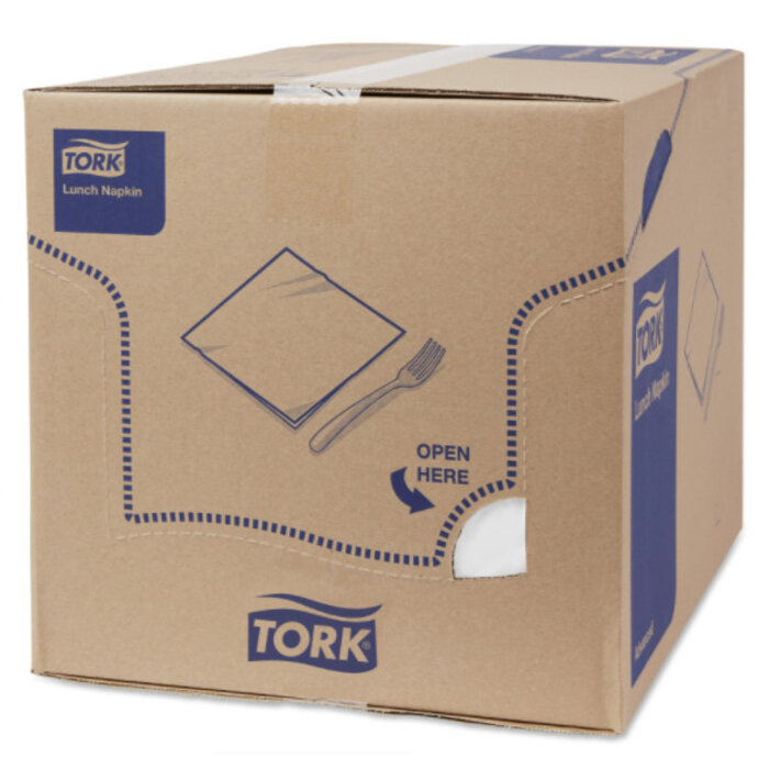 Tork Tork tissue servet 33x33cm 2-laags 1/4-vouw wit 10x200
