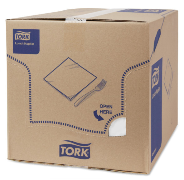 Tork Tork tissue servet 33x33cm 2-laags 1/4-vouw wit 10x200
