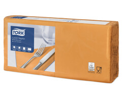 Tork Tork tissue servet 33x33cm 2-laags 1/4-vouw orange 10x200