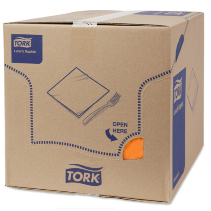 Tork Tork tissue servet 33x33cm 2-laags 1/4-vouw orange 10x200