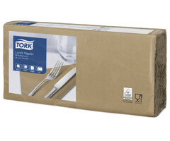 Tork Tork tissue servet 33x33cm 2-laags 1/4-vouw biscuit 10x200