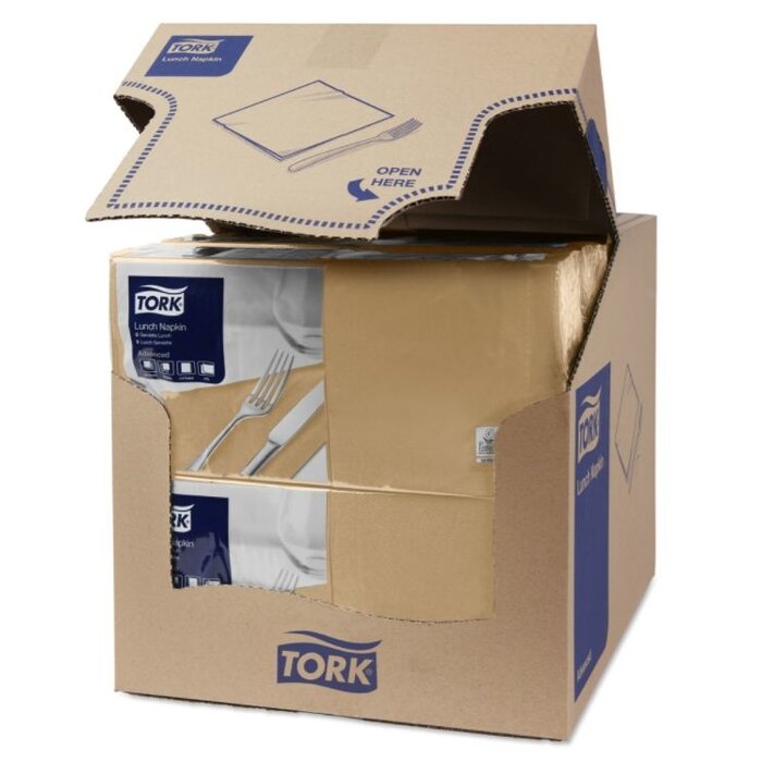 Tork Tork tissue servet 33x33cm 2-laags 1/4-vouw biscuit 10x200