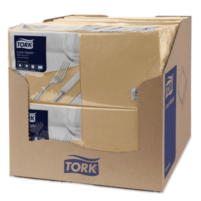 Tork Tork tissue servet 33x33cm 2-laags 1/4-vouw biscuit 10x200