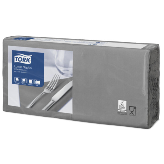 Tork Tork tissue servet 33x33cm 2-laags 1/4-vouw grijs 10x200