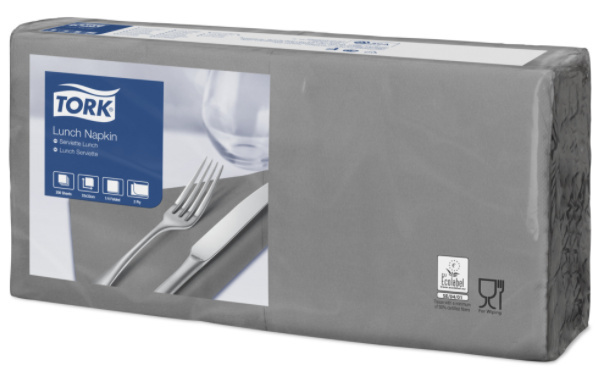 Tork Tork tissue servet 33x33cm 2-laags 1/4-vouw grijs 10x200
