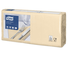 Tork Tork tissue servet 33x33cm 2-laags 1/4-vouw cream 10x200