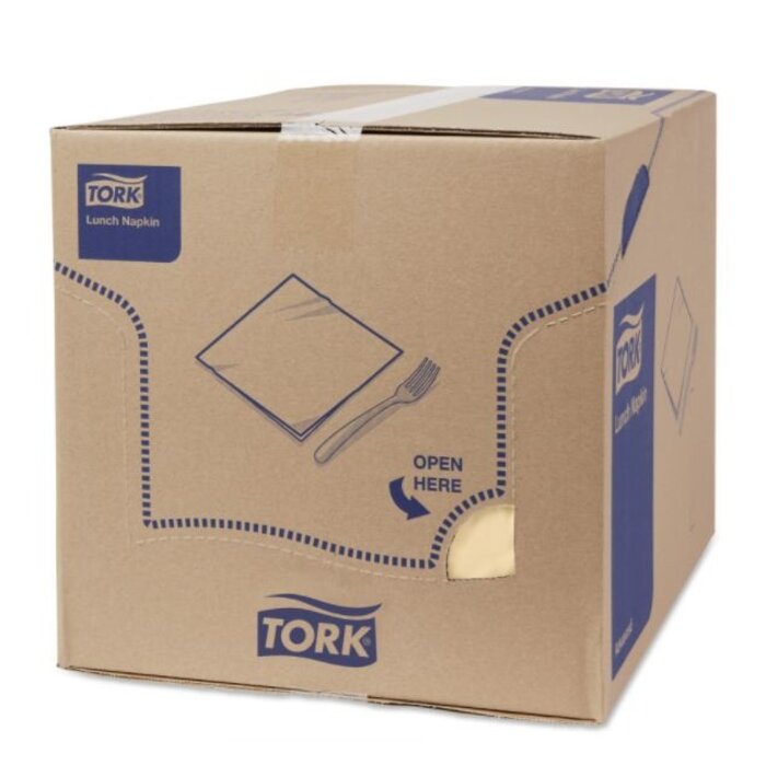 Tork Tork tissue servet 33x33cm 2-laags 1/4-vouw cream 10x200
