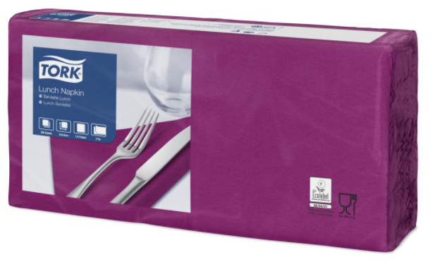 Tork Tork tissue servet 33x33cm 2-laags 1/4-vouw plum 10x200