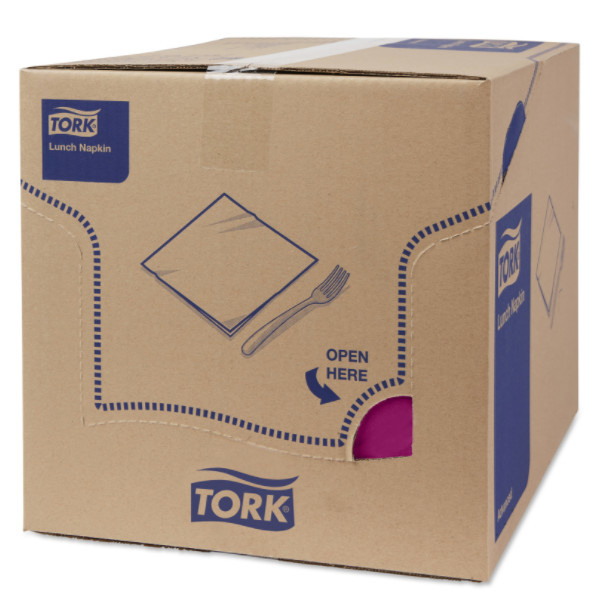 Tork Tork tissue servet 33x33cm 2-laags 1/4-vouw plum 10x200