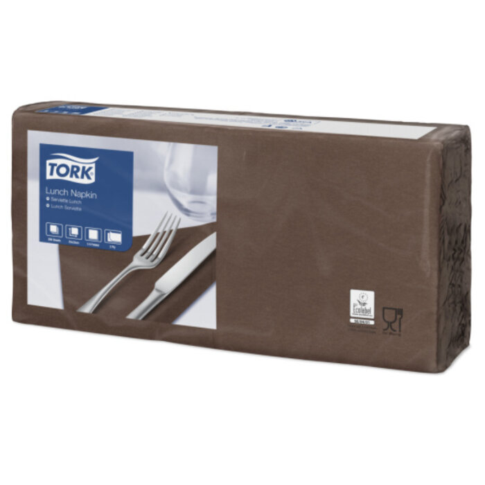 Tork Tork tissue servet 33x33cm 2-laags 1/4-vouw cocoa 10x200